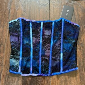 Outcast Y2K Lace Violet Corset NWT